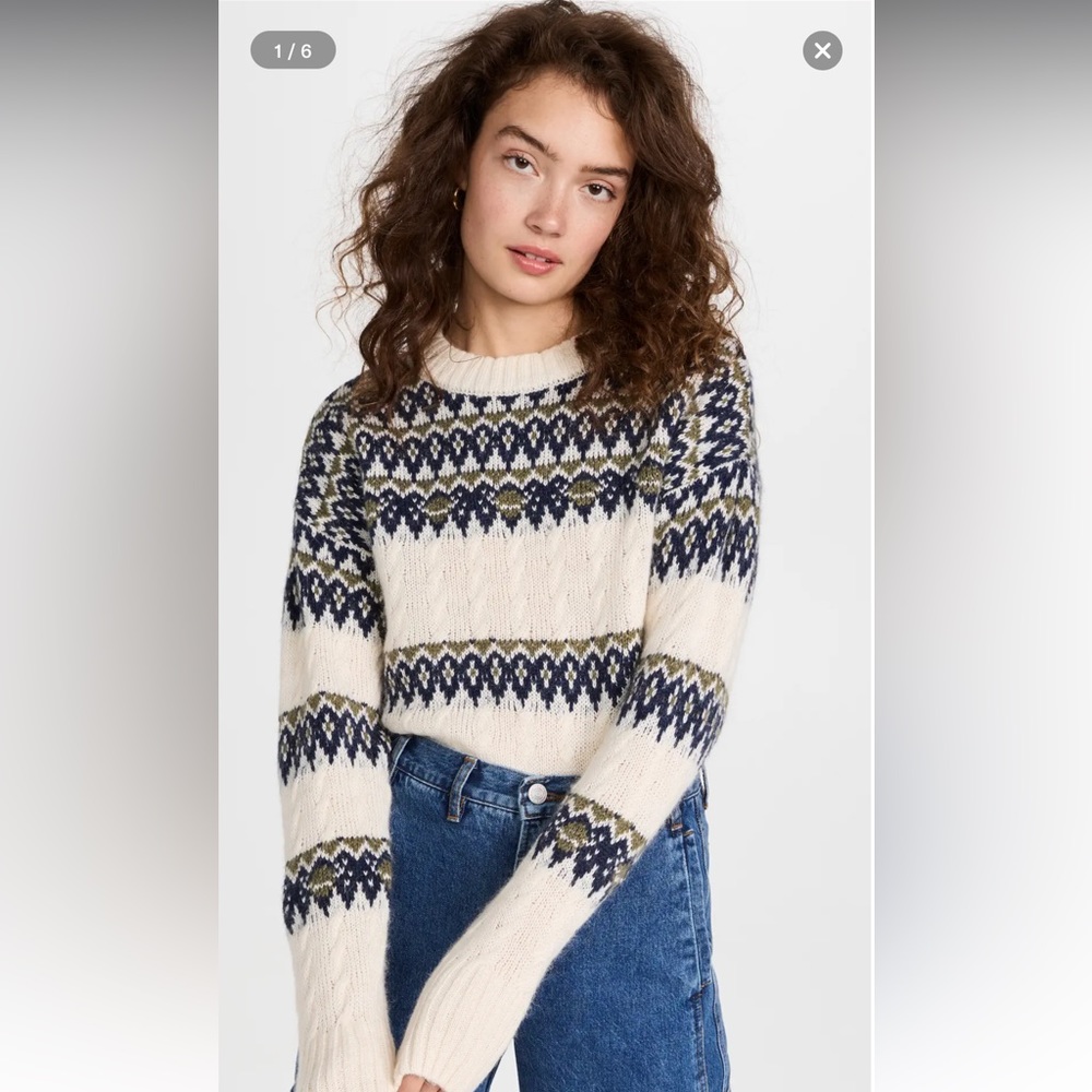Scotch & Soda Fair Isle Knitted Cable Pullover xs